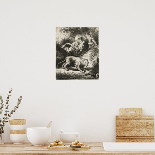 Rembrandt - St. Jerome Reading 1634 Poster (Keuken)