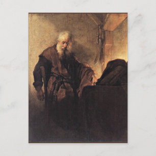 Rembrandt - St. Paulus aan zijn schrijftafel Briefkaart