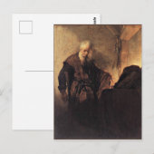 Rembrandt - St. Paulus aan zijn schrijftafel Briefkaart (Voorkant / Achterkant)
