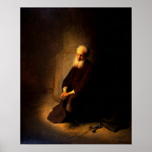 Rembrandt - St. Peter in de gevangenis, apostel Pe Poster