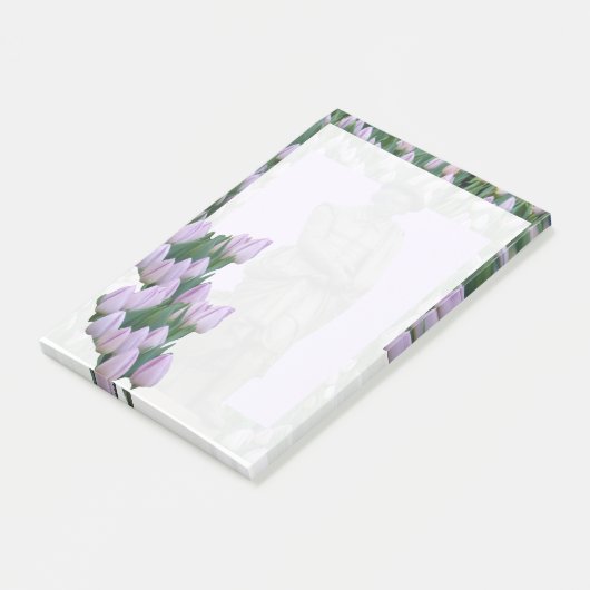 Rembrandt Statue Amsterdam Tulips Post it Notes (Schuin)