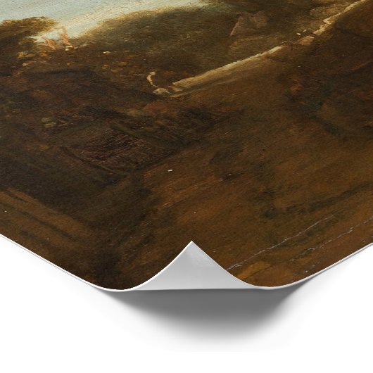 Rembrandt - Stone Bridge Poster (Hoek)
