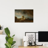 Rembrandt - Stone Bridge Poster (Thuiskantoor)