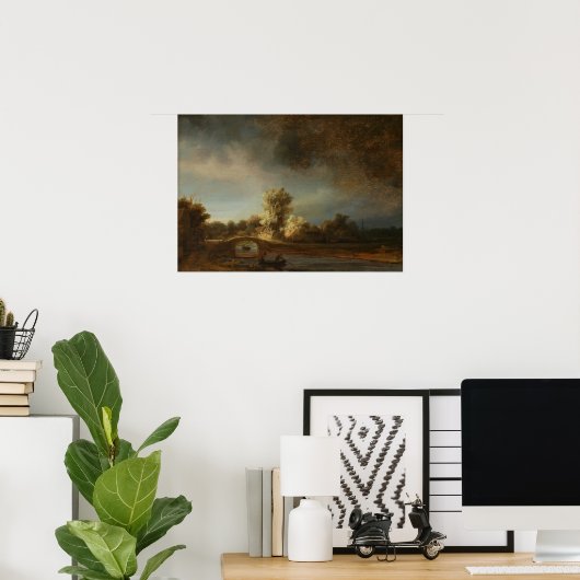Rembrandt - Stone Bridge Poster (Thuiskantoor)