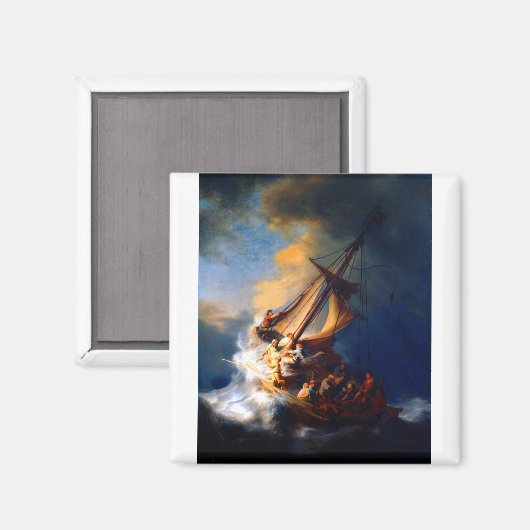 Rembrandt Storm op het Zee van Galilea Magneet (Voorkant / Achterkant)