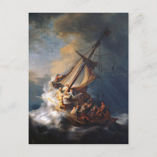 Rembrandt Storm Zee van het Schilderen van Galilea Briefkaart