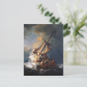 Rembrandt Storm Zee van het Schilderen van Galilea Briefkaart (Staand voorkant)