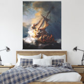 Rembrandt Storm Zee van het Schilderen van Galilea Canvas Afdruk (Insitu (Slaapkamer))