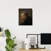 Rembrandt - Studie van oude man in profiel Poster (Thuiskantoor)