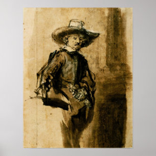 Rembrandt - Studie voor een van de regenten Volker Poster