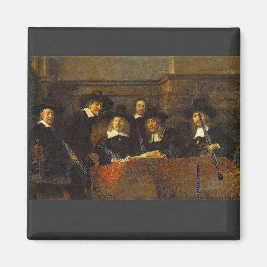 Rembrandt, Syndics van de kledingmakers, met hobo' Magneet (Voorkant)