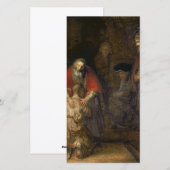 Rembrandt - terugkeer van de prodigal Son Feestdagenkaart (Voorkant / Achterkant)
