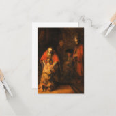 Rembrandt - terugkeer van de prodigal Son Kaart (Voorkant / Achterkant in situ)