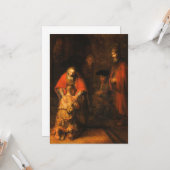 Rembrandt - terugkeer van de prodigal Son Kaart (Voorkant / Achterkant in situ)