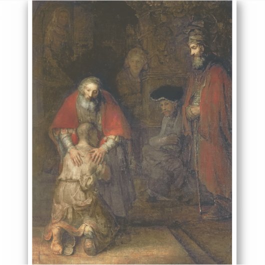Rembrandt - Terugkeer van de prodigal Son Sticker (Voorkant)