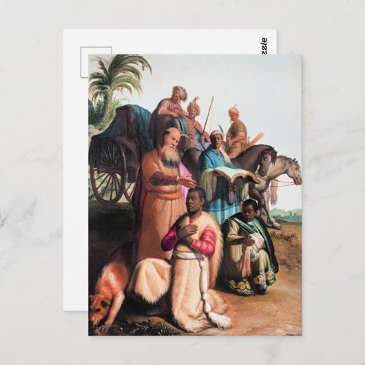 Rembrandt - The Baptism of the Eunuch, Briefkaart (Voorkant / Achterkant)