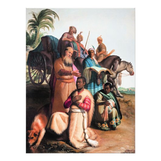 Rembrandt - The Baptism of the Eunuch, Foto Afdruk (Voorkant)