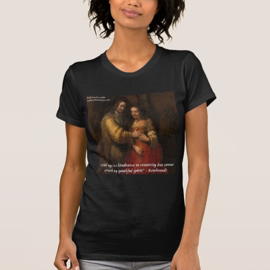 Rembrandt "The Jewish Bride" & Quote van het oude T-shirt (Voorkant)