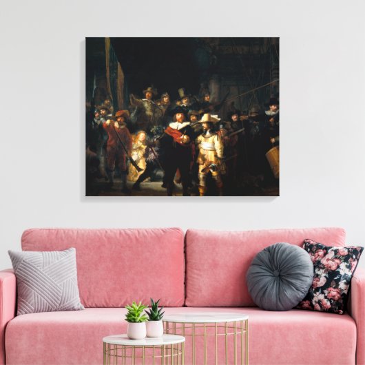 Rembrandt The Night Watch Canvas Afdruk (Insitu (Woonkamer))