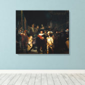 Rembrandt The Night Watch Canvas Afdruk (Insitu (Houten vloer))