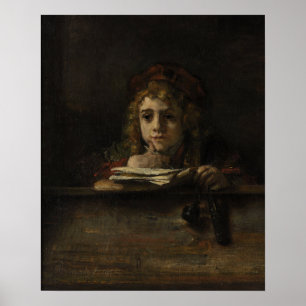 Rembrandt - Titus aan zijn bureau Poster
