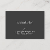 Rembrandt Tulips ATC-fotokaart Visitekaartje (Achterkant)