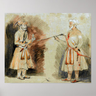 Rembrandt - Twee Indische Edelen 1654 Poster