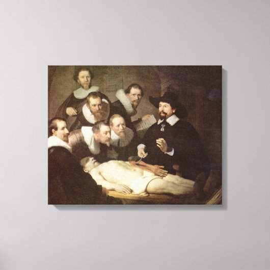 Rembrandt van Rijn - De anatomieles Canvas Afdruk (Voorkant)