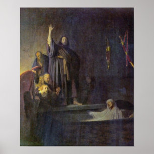 Rembrandt van Rijn - De verhoging van Lazarus Poster