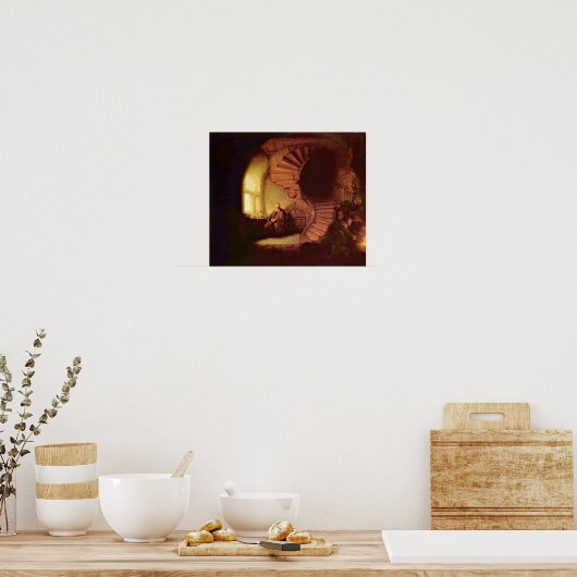 Rembrandt van Rijn - Filosoof in meditatie Poster (Keuken)