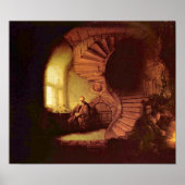 Rembrandt van Rijn - Filosoof in meditatie Poster (Voorkant)
