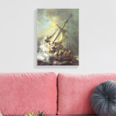 Rembrandt van Rijn - Storm op het Zee van Galilea Canvas Afdruk (Insitu (Woonkamer))