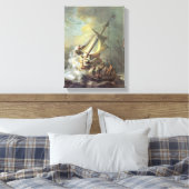 Rembrandt van Rijn - Storm op het Zee van Galilea Canvas Afdruk (Insitu (Slaapkamer))