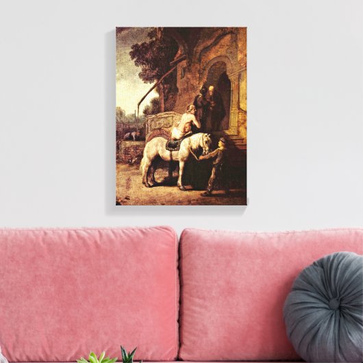 Rembrandt van Rijn - The Good Samaritan Canvas Afdruk (Insitu (Woonkamer))