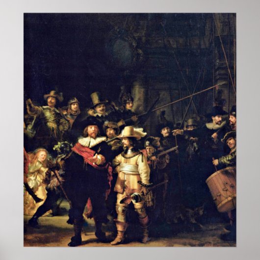 Rembrandt van Rijn - The Night Watch Detail Poster (Voorkant)