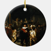 Rembrandt van Rijn The Night Watch Keramisch Ornament (Achterkant)