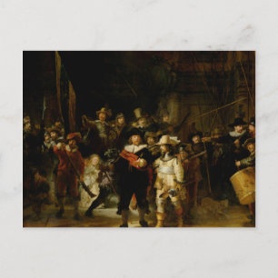 REMBRANDT VAN RIJN- The Nightwatch 1642 Briefkaart