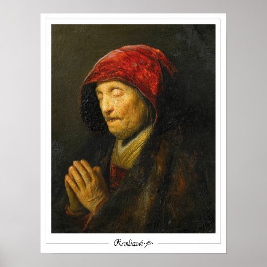 Rembrandt van Rijn Zedign Art Poster #10 (Voorkant)