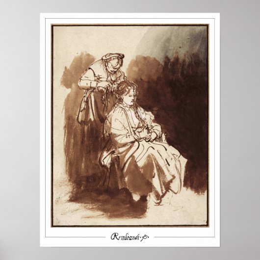 Rembrandt van Rijn Zedign Art Poster #157 (Voorkant)