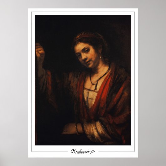 Rembrandt van Rijn Zedign Art Poster #329 (Voorkant)