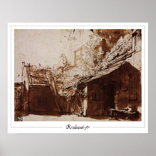 Rembrandt van Rijn Zedign Art Poster #464 (Voorkant)