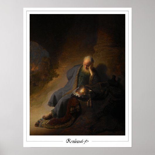 Rembrandt van Rijn Zedign Art Poster #609 (Voorkant)