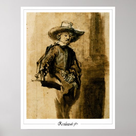 Rembrandt van Rijn Zedign Art Poster #638 (Voorkant)