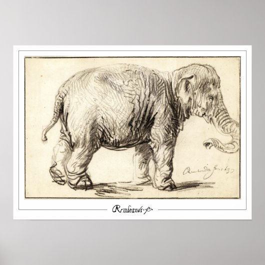 Rembrandt van Rijn Zedign Art Poster #78 (Voorkant)