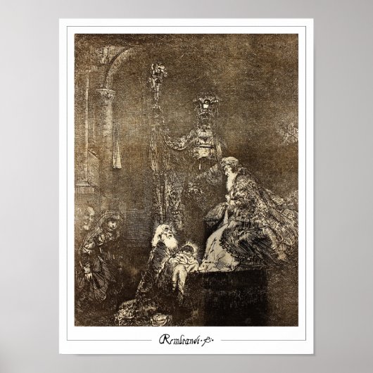 Rembrandt van Rijn Zedign Kunstposter #105 Poster (Voorkant)
