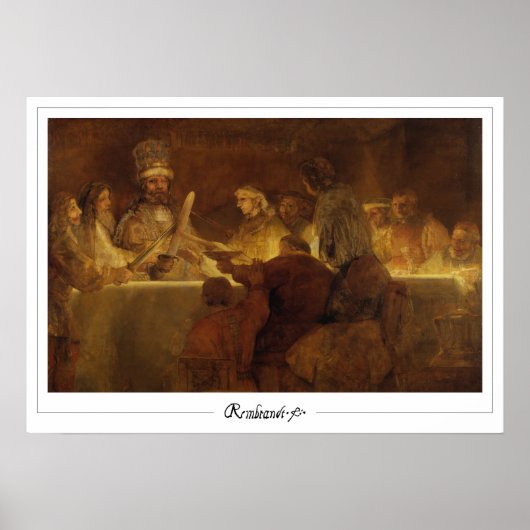 Rembrandt van Rijn Zedign Kunstposter #615 Poster (Voorkant)