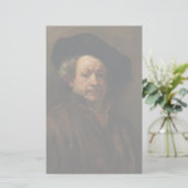 Rembrandt van Rijn's Self Portrait Fine Art Briefpapier (Staand voorkant)