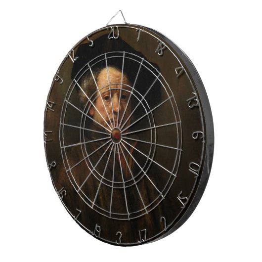 Rembrandt van Rijn's Self Portrait Fine Art Dartbord (Voorkant Rechts)