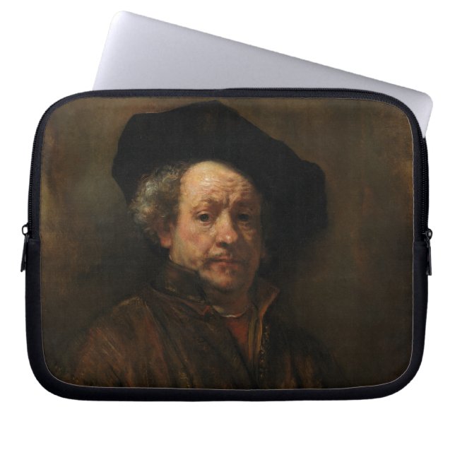 Rembrandt van Rijn's Self Portrait Fine Art Laptop Sleeve (Voorkant)