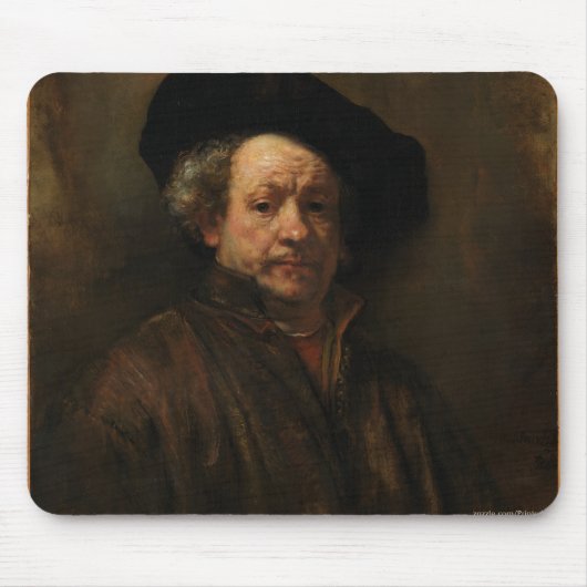 Rembrandt van Rijn's Self Portrait Fine Art Muismat (Voorkant)
